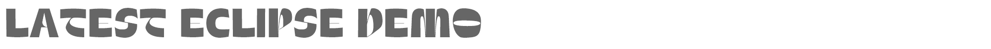 Sample characters Latest Eclipse Font